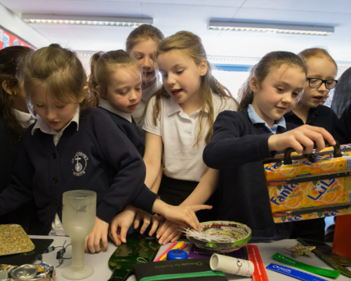 Pupils from St Catherine's school in Penrith learn about waste in Rubbish Rebels programme by Cumbria Action for Sustainability (CAfS)