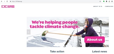 10:10 Climate Action website