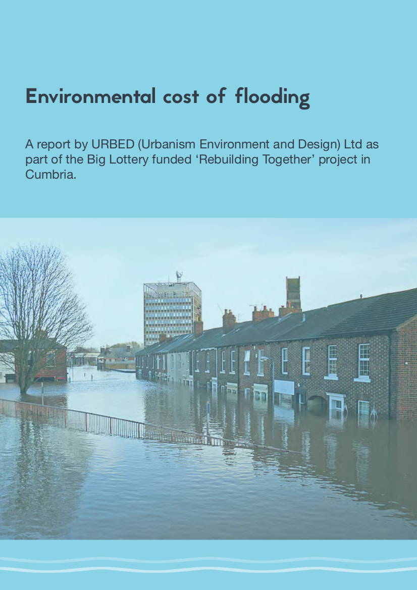 Front cover the report: Environmental Cost of Flooding - by CAfS