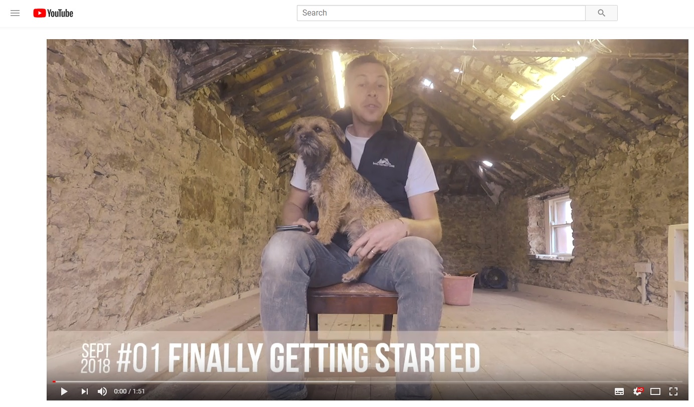 Screen shot showing first vlog from 33a Chapel St renovation
