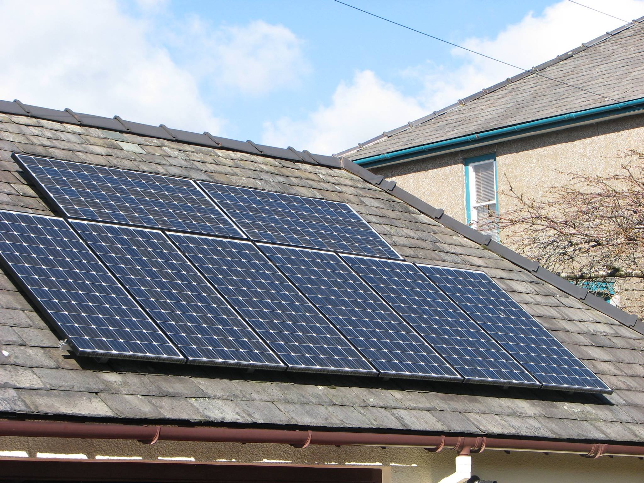 solar pv array on a house roof